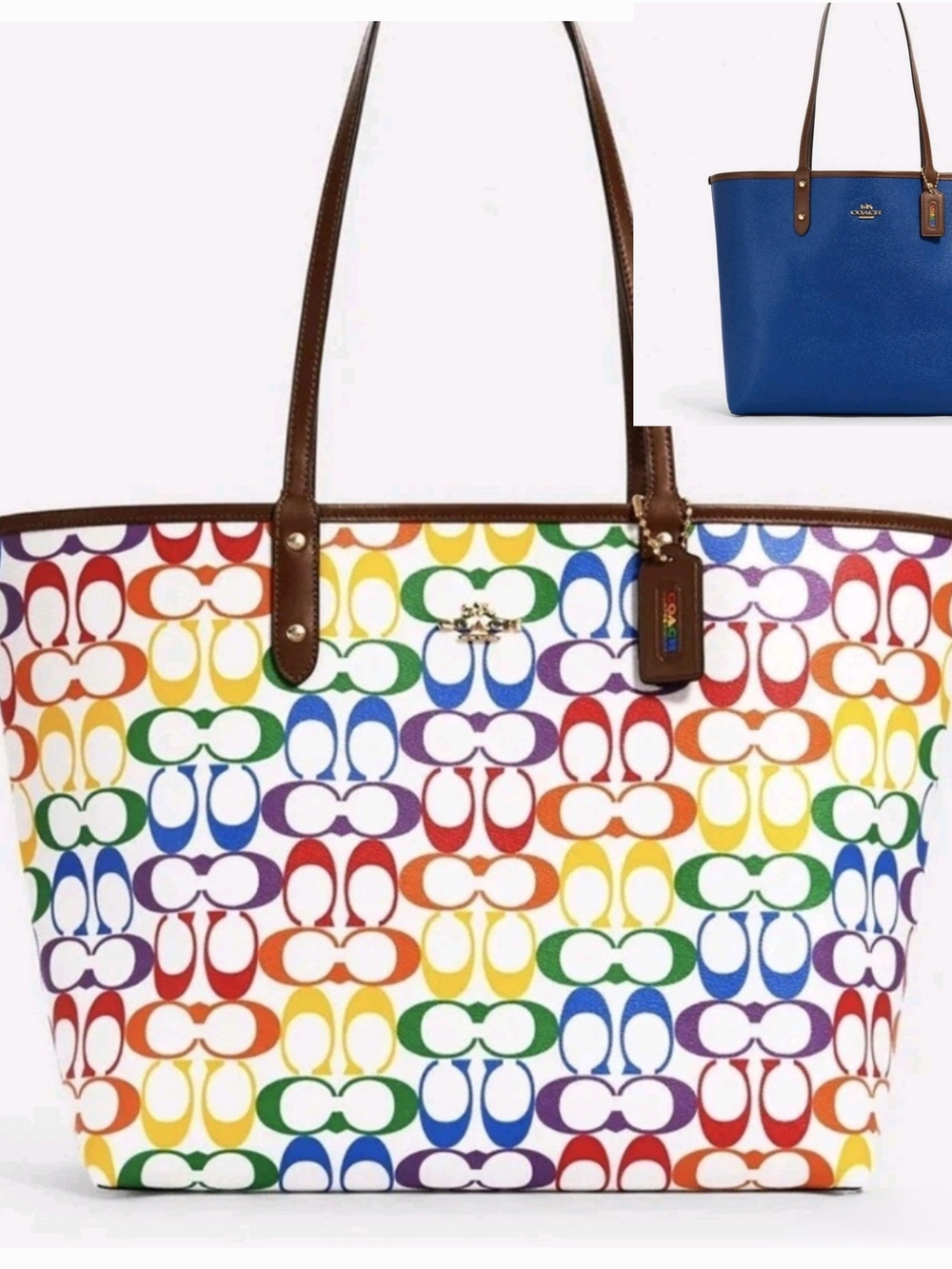 Coach Limited/Rare Pride SET Reversible LG Tote W/ Matching Wallet. - Picture 1 of 13